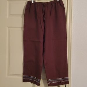 Zariah Brown Linen Pants (NWOT)